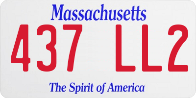 MA license plate 437LL2