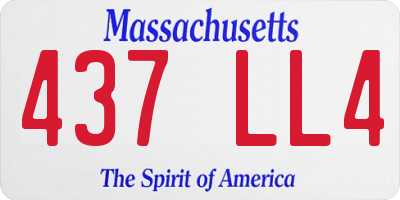 MA license plate 437LL4