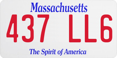 MA license plate 437LL6