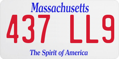 MA license plate 437LL9