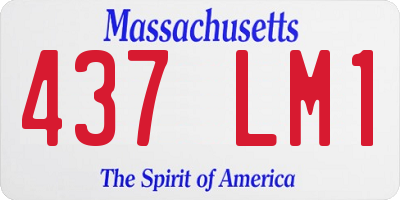 MA license plate 437LM1