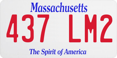 MA license plate 437LM2