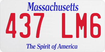 MA license plate 437LM6