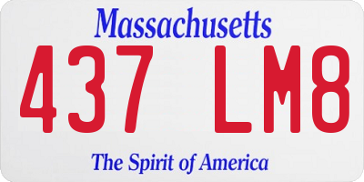 MA license plate 437LM8