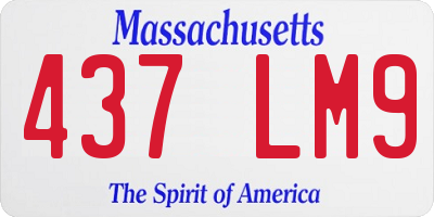 MA license plate 437LM9