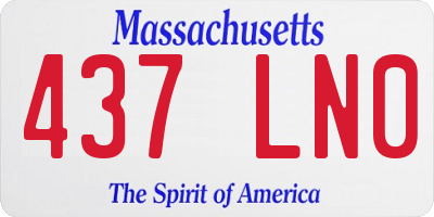 MA license plate 437LN0