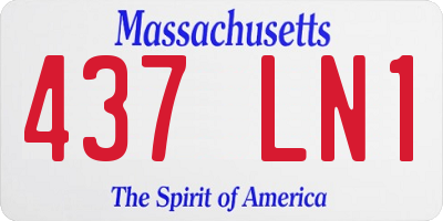 MA license plate 437LN1