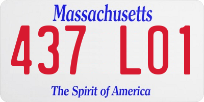 MA license plate 437LO1