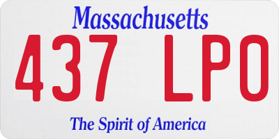 MA license plate 437LP0