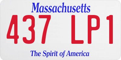 MA license plate 437LP1