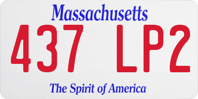 MA license plate 437LP2