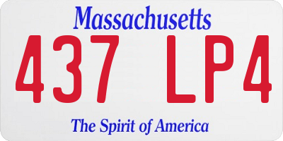 MA license plate 437LP4