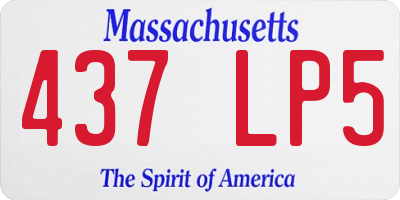 MA license plate 437LP5