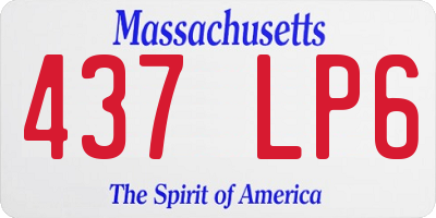 MA license plate 437LP6