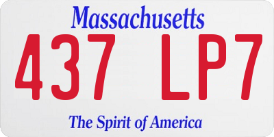 MA license plate 437LP7