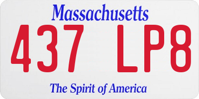 MA license plate 437LP8