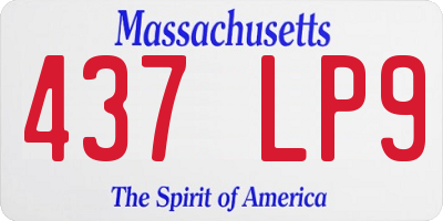 MA license plate 437LP9