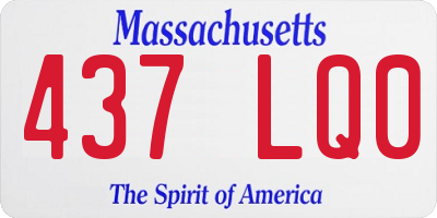 MA license plate 437LQ0