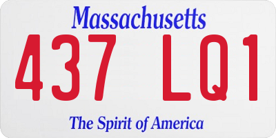 MA license plate 437LQ1