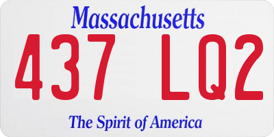 MA license plate 437LQ2