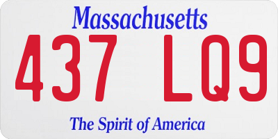 MA license plate 437LQ9