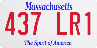 MA license plate 437LR1