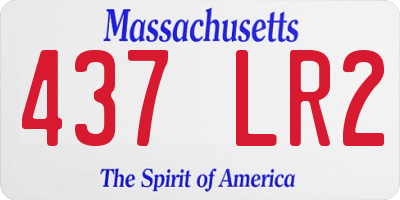 MA license plate 437LR2