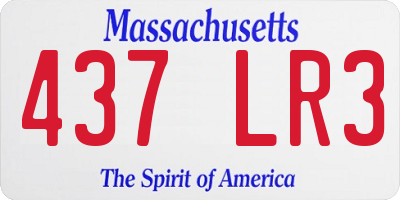 MA license plate 437LR3