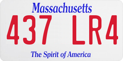 MA license plate 437LR4