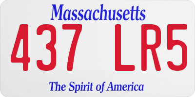 MA license plate 437LR5