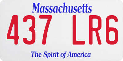 MA license plate 437LR6