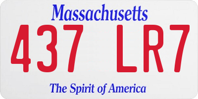 MA license plate 437LR7