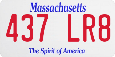 MA license plate 437LR8