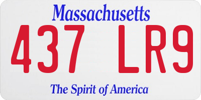 MA license plate 437LR9