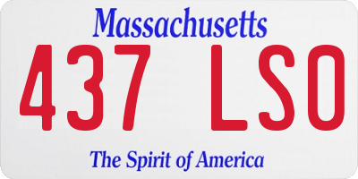 MA license plate 437LS0