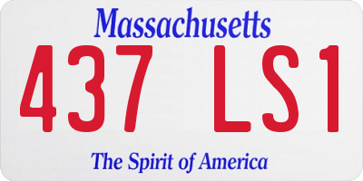 MA license plate 437LS1