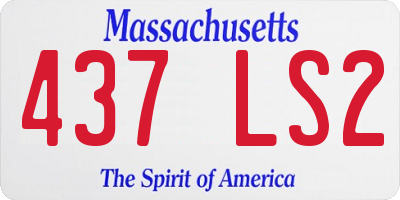 MA license plate 437LS2