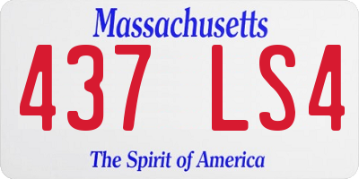 MA license plate 437LS4