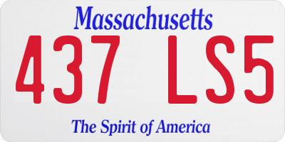 MA license plate 437LS5