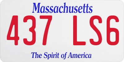 MA license plate 437LS6