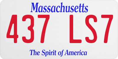 MA license plate 437LS7