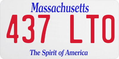 MA license plate 437LT0