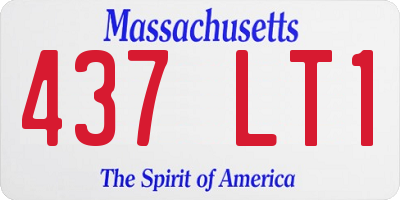MA license plate 437LT1