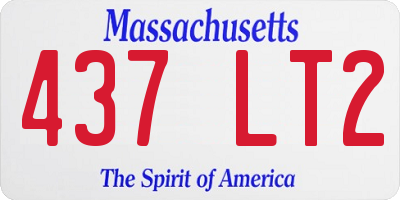 MA license plate 437LT2