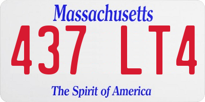 MA license plate 437LT4