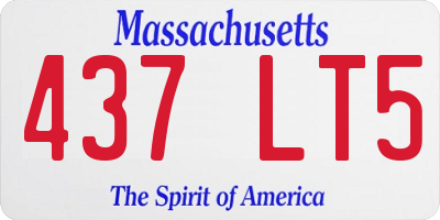 MA license plate 437LT5