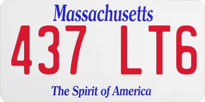 MA license plate 437LT6