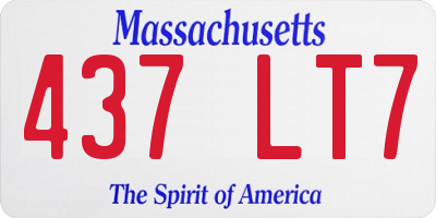 MA license plate 437LT7