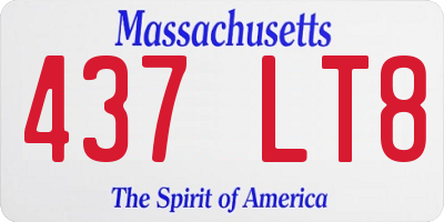 MA license plate 437LT8