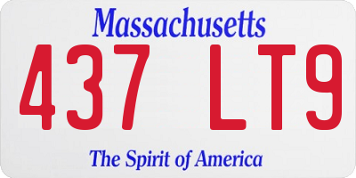 MA license plate 437LT9